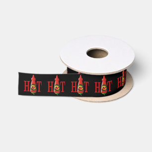 Hot sauce bottle satin ribbon