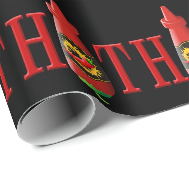 Hot sauce bottle wrapping paper (Roll Corner)