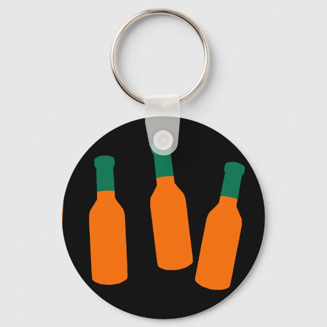 Hot Sauce Bottles Keychain (Front)
