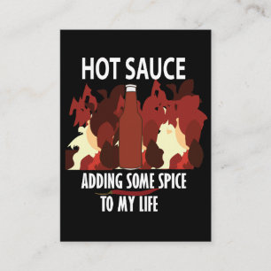 Hot Sauce Ketchup Fire Red Chili Pepper Food Business Card