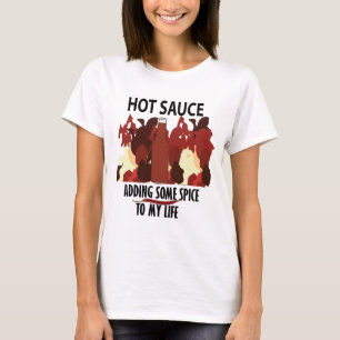 Hot Sauce Ketchup Fire Red Chili Pepper T-Shirt