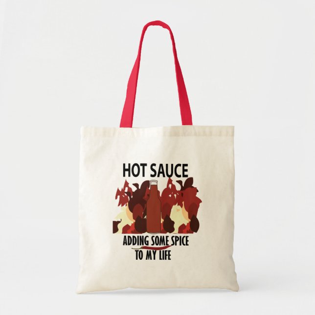Hot Sauce Ketchup Fire Red Chili Pepper  Tote Bag (Front)