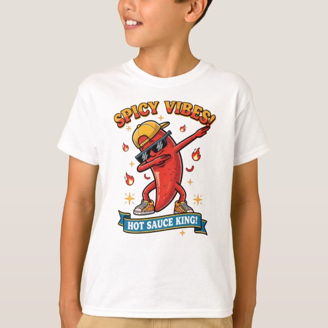 Hot Sauce King Chili Pepper Graphic Tee (Front)