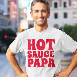 HOT SAUCE PAPA MENS DAD T-SHIRTS