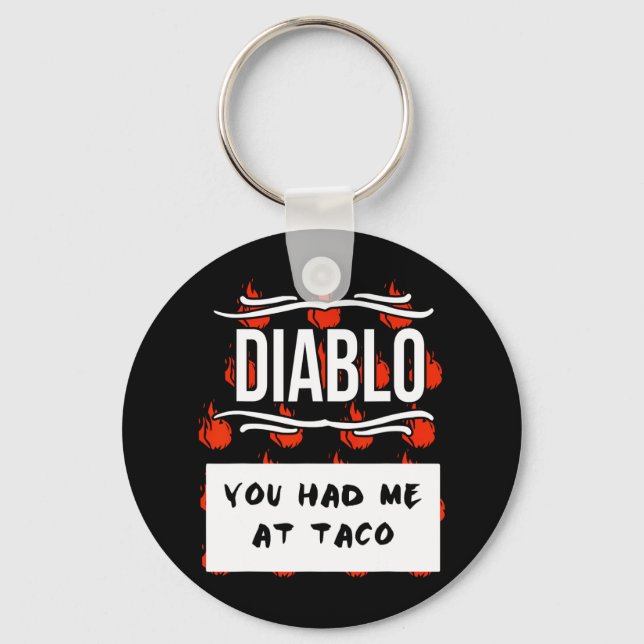 Hot Sauces Group Halloween Diablo Sauce You Had Me Keychain (Front)