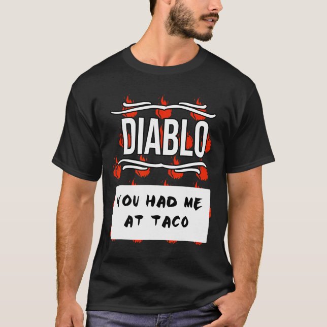 HOT SAUCES Group Halloween DIABLO SAUCE You Had Me T-Shirt (Front)