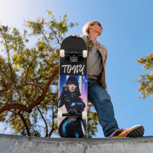 HOT SCI-FI CURVY WOMAN PERSONALZED SKATEBOARDS