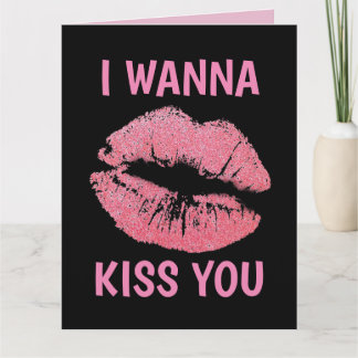 HOT SEXY LIPS KISS GREETING CARD FOR HUSBAND HIM