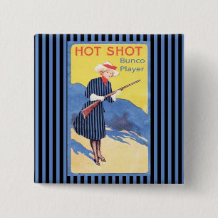 hot shot bunco player 2 inch square button