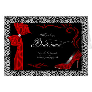 Hot Silver and Black Cheetah Print for Bridesmaid