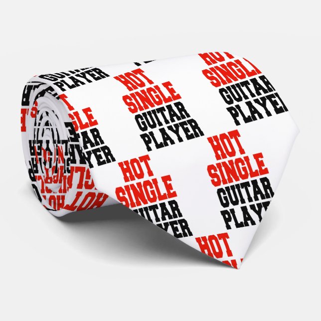 Hot Single Guitar Player Tie (Rolled)