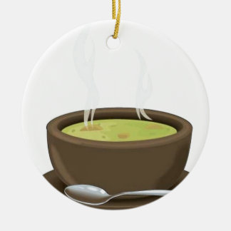 Hot soup vector ceramic ornament