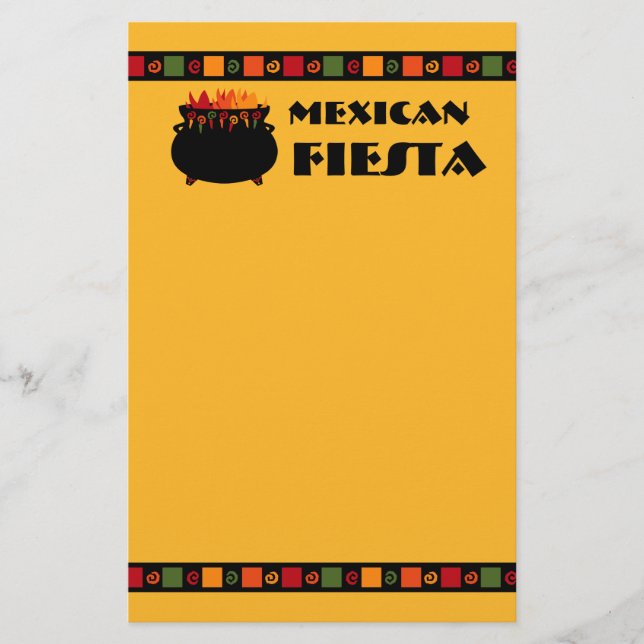 Hot & Spicy Fiesta Stationery (Front)