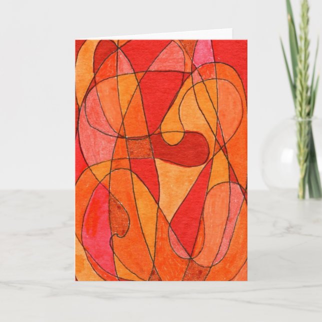 "Hot Spot" Abstract Art Greeting Card (Front)