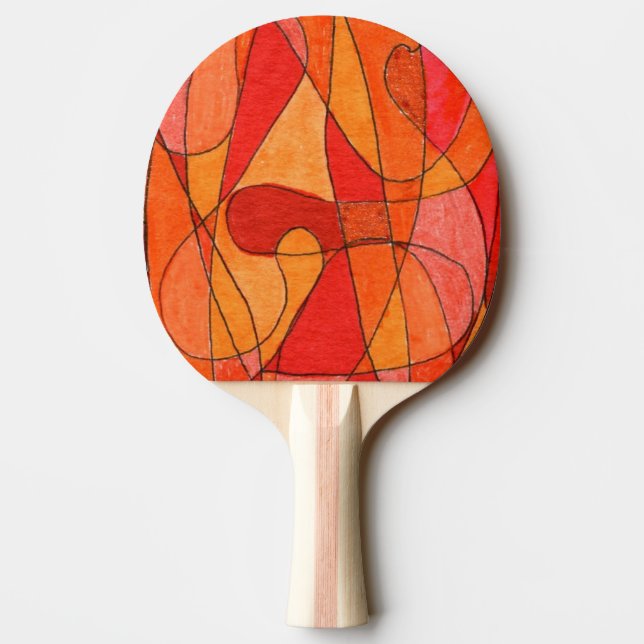 "Hot Spot" Abstract Ping Pong Paddle (Back)