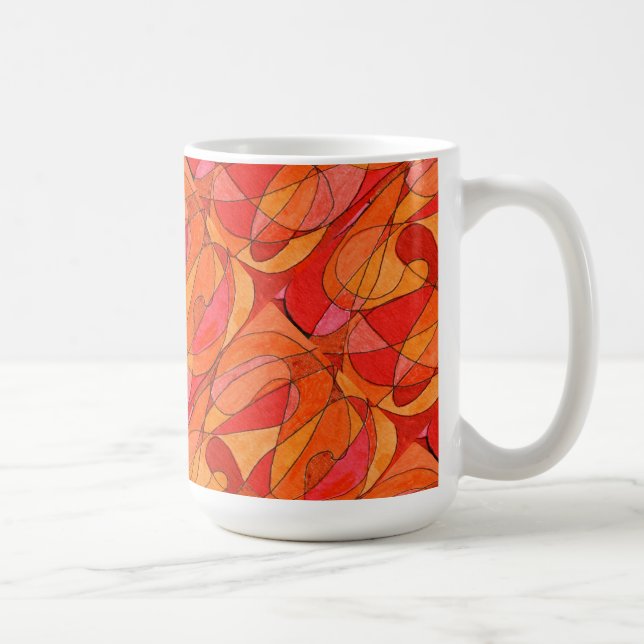 "Hot Spot Tiled" Abstrait Design Mug (Droite)