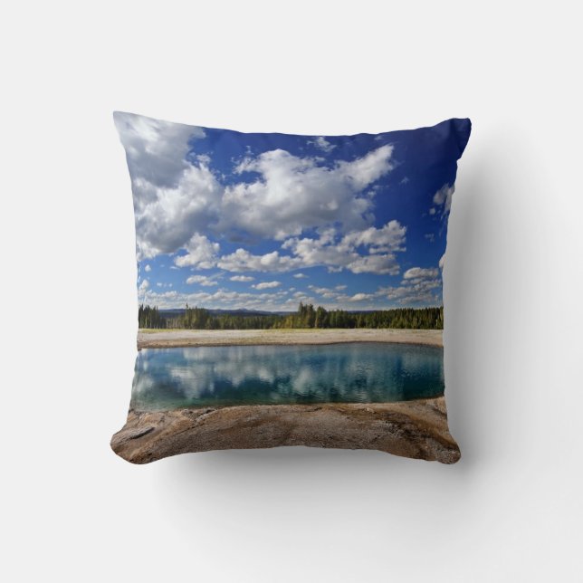 Hot Spring Throw Pillow (Front)