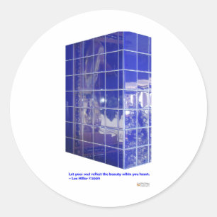 Hot Springs, AR BlueTile Reflection Gifts Apparel Classic Round Sticker