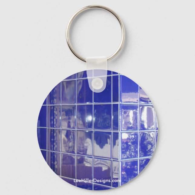 Hot Springs, AR BlueTile Reflection Gifts Apparel Keychain (Front)
