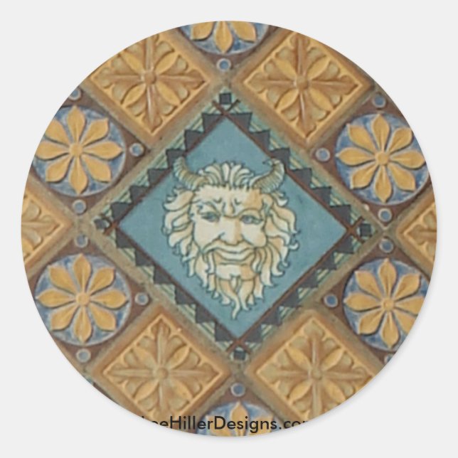 Hot Springs, AR Quapaw Dome Tiles Gifts Apparel Classic Round Sticker (Front)