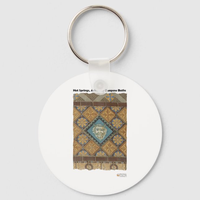 Hot Springs, AR Quapaw Dome Tiles Gifts Apparel Keychain (Front)