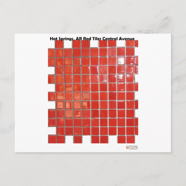 Hot Springs, AR Red Tiles Central Ave Gifts Postcard (Front)