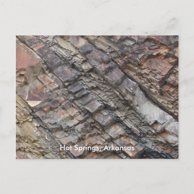 Hot Springs, AR Rock Layers Central Ave Carte post (Devant)
