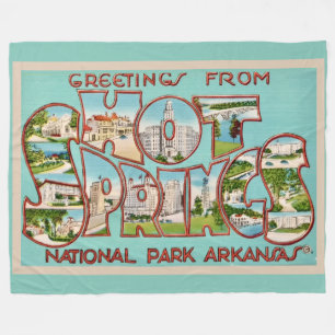 Hot Springs Arkansas 11x14 Fleece Throw Blanket