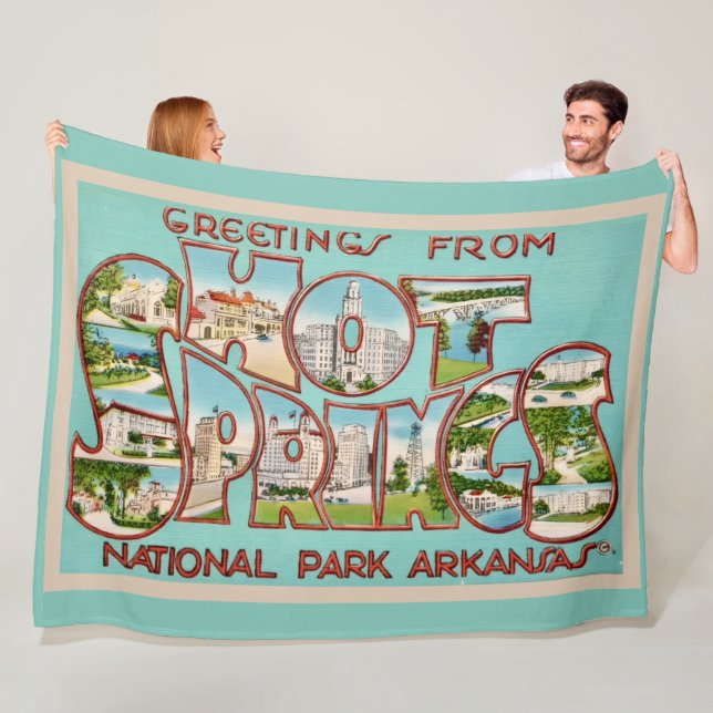 Hot Springs Arkansas Fleece Throw Blanket (In Situ)