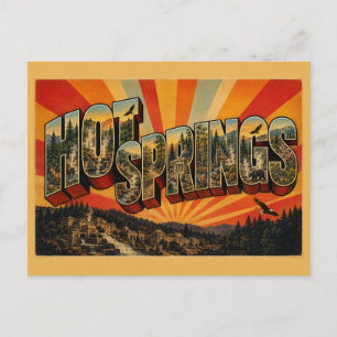 Hot Springs Arkansas Thermal Springs Forest Art Postcard