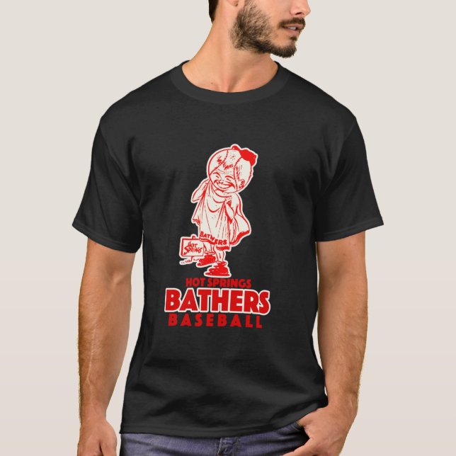 HOT SPRINGS BATHERS VINTAGE SHIRT AND STICKER  Ess (Front)