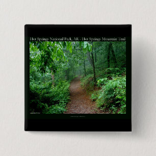 Hot Springs National Park, AR Fading Fog Gifts 2 Inch Square Button