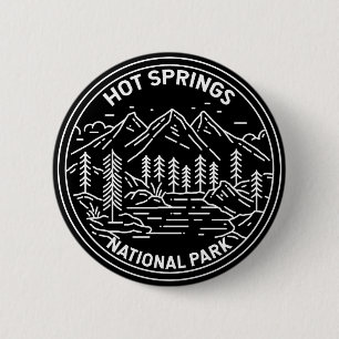 Hot Springs National Park Arkansas Monoline 2 Inch Round Button