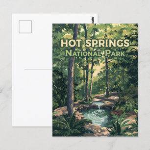 Hot Springs National Park Arkansas Retro  Postcard