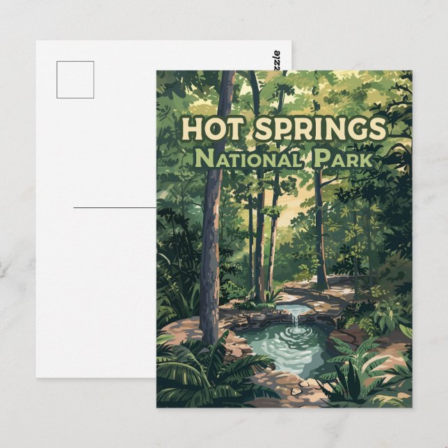 Hot Springs National Park Arkansas Retro  Postcard (Front/Back)