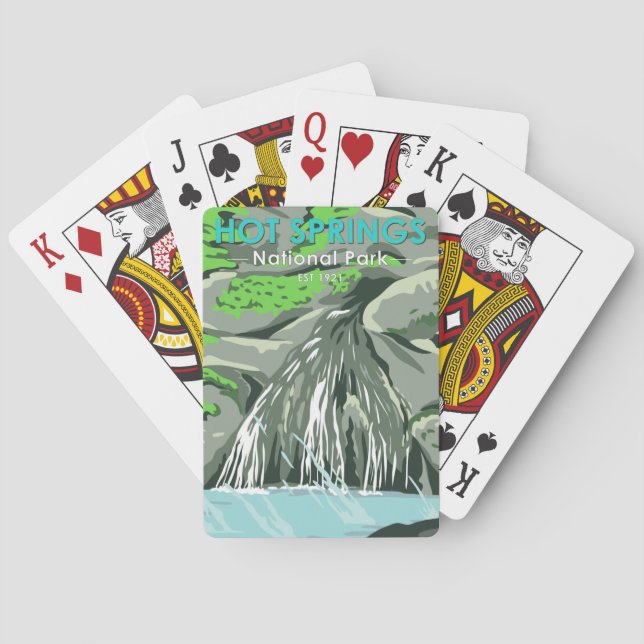 Hot Springs National Park Arkansas Vintage  Playing Cards (Back)
