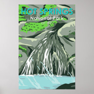 Hot Springs National Park Arkansas Vintage Poster