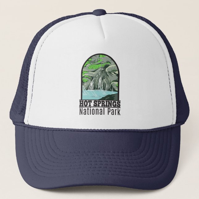 Hot Springs National Park Arkansas Vintage Trucker Hat (Front)