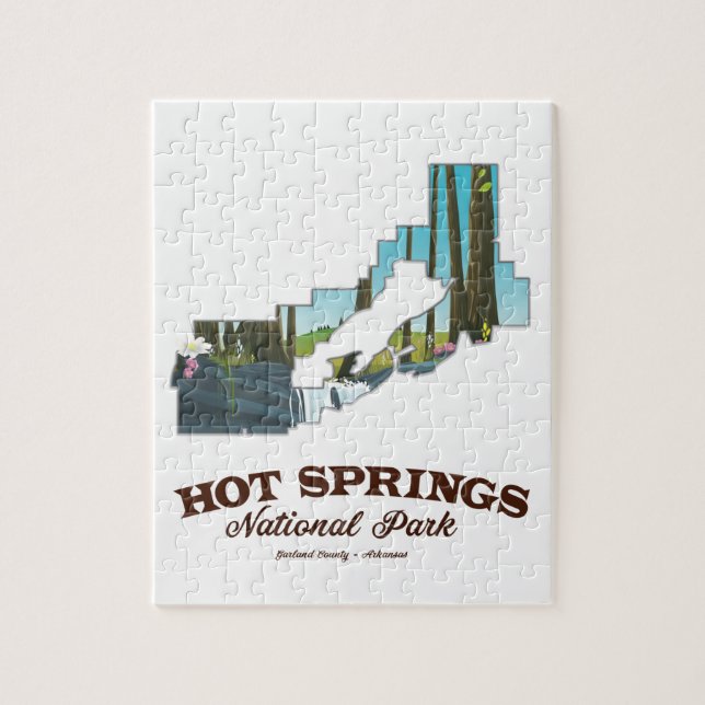 Hot springs national park,Garland County, Arkansas Jigsaw Puzzle (Vertical)