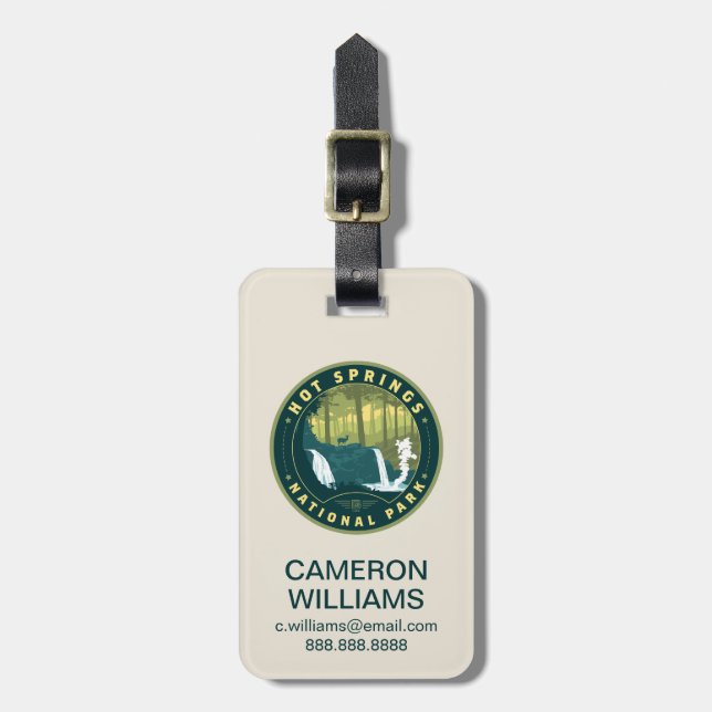 Hot Springs National Park Luggage Tag (Front Vertical)