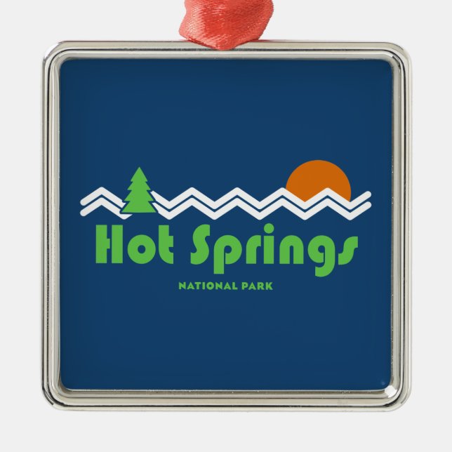 Hot Springs National Park Retro Metal Ornament (Front)