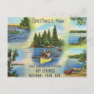 Hot Springs National Park Retro Postcard 