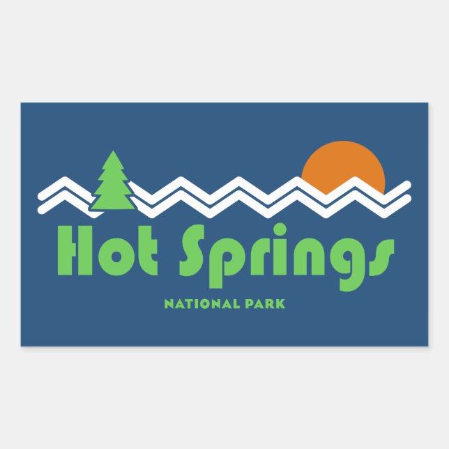 Hot Springs National Park Retro Sticker (Front)