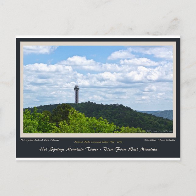 Hot Springs National Park Tower Centennial Ed Postcard (Front)