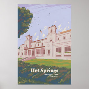 Hot Springs National Park Travel Poster