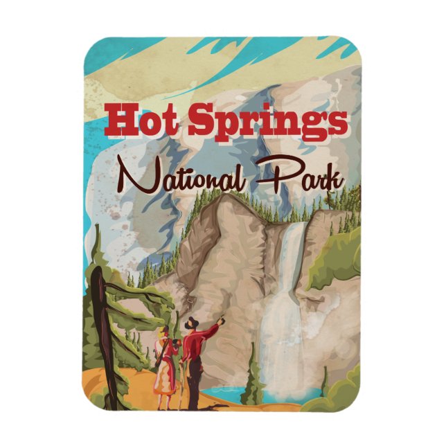 Hot Springs National Park travel poster Magnet (Vertical)