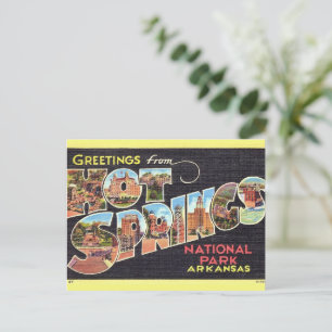 Hot SpringsPark Greeting Vintage Postcard