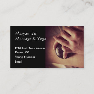 Hot Stone Massage Photo Appointment Card