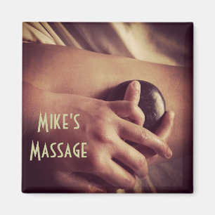 Hot Stone Massage Photo Magnet
