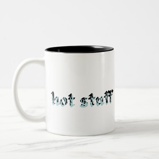 hot stuff blue flames Two-Tone coffee mug (Left)
